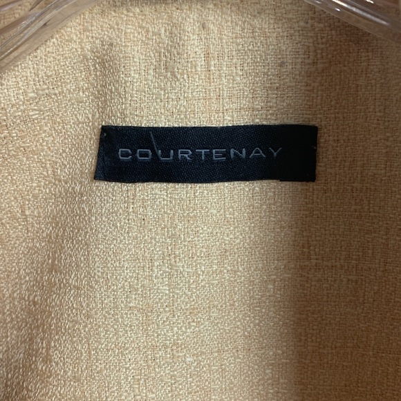 Courtnay Vintage Pale Yellow Office Top, Jacket, 3/4 Sleeves, Summer Weight - Picture 5 of 14